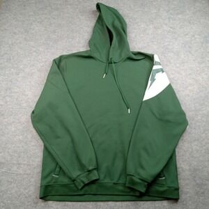 Nike Hoodie Mens Large Green Sweatshirt Therma FIT Pullover Fleece Athletic Bolt
